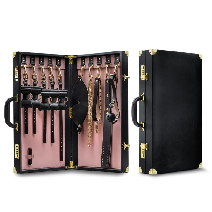 Temptasia Safe Word Bondage Kit With Suitcase 9 Piece Bondage Set Blush Novelties