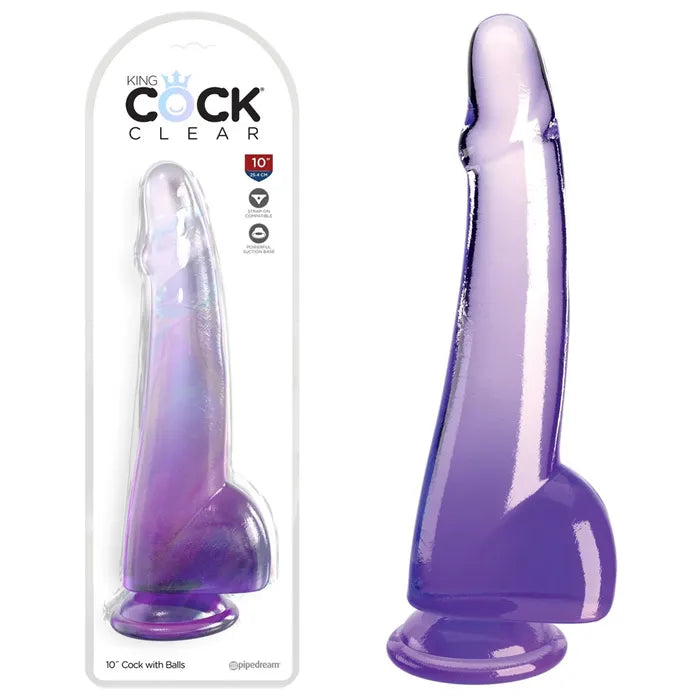Pipedream King Cock Clear With Balls Dong 10 Inch Pipedream
