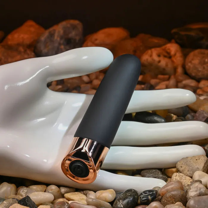 Gender X THE GOLD STANDARD USB Rechargeable Bullet Vibrator Black / Rose Gold Secondary image