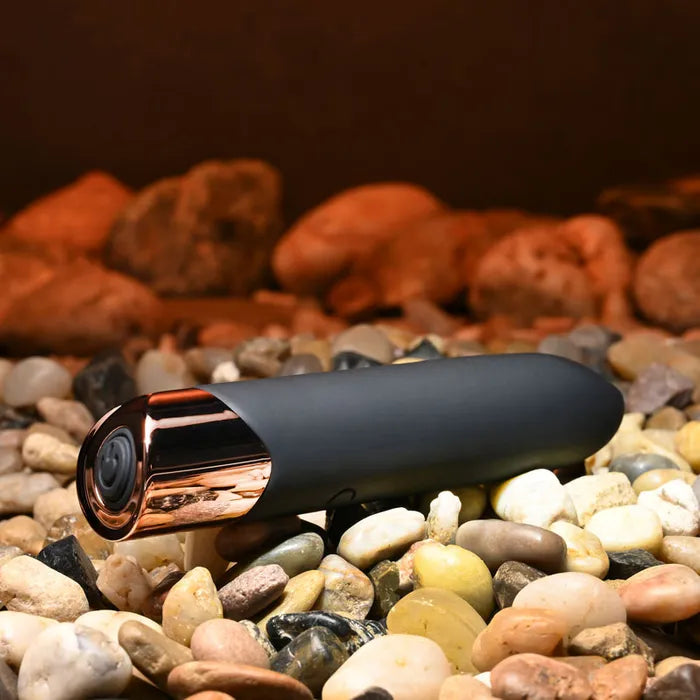 Gender X THE GOLD STANDARD USB Rechargeable Bullet Vibrator Black / Rose Gold Gender X