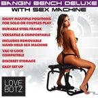XR Brands LoveBotz Bangin Sex Bench With Mains Powered Sex Machine Black XR Brands