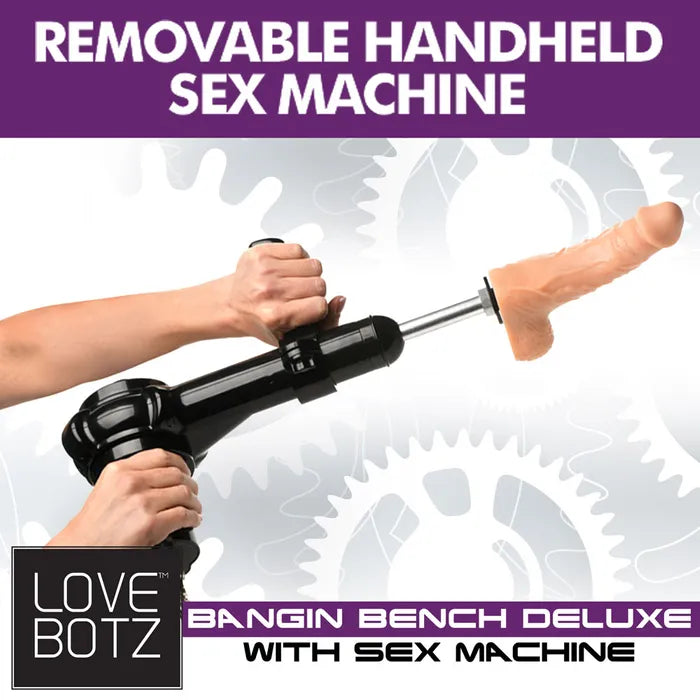 XR Brands LoveBotz Bangin Sex Bench With Mains Powered Sex Machine Black XR Brands