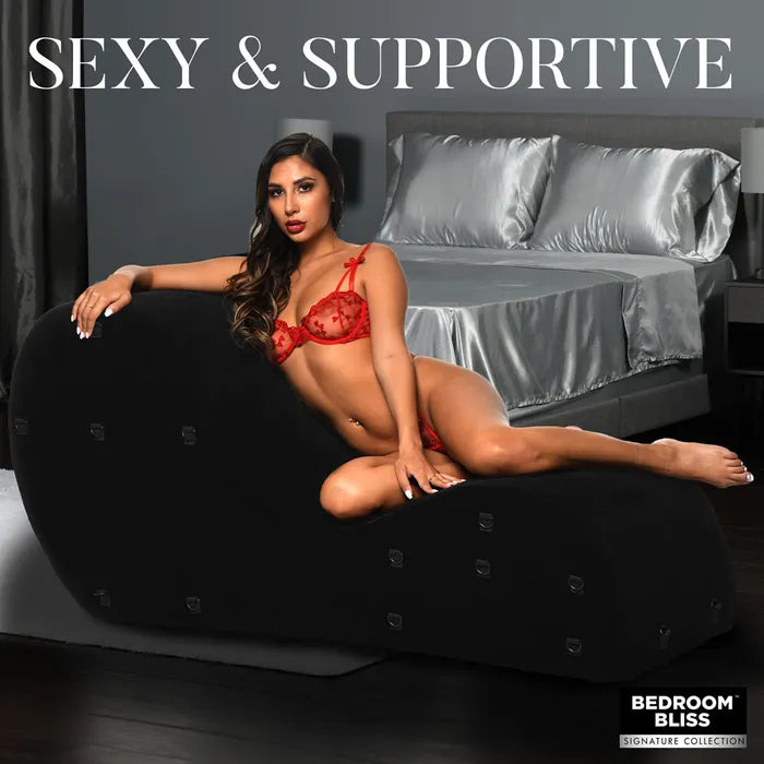 Bedroom Bliss Bondage Love Couch Sex Furniture Black XR Brands