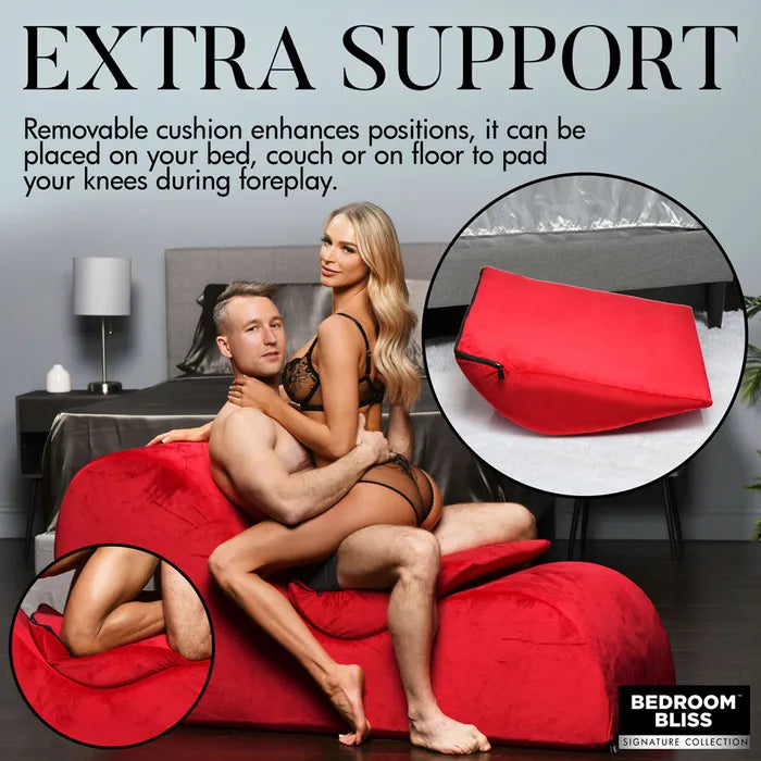 Bedroom Bliss Love Couch Sex Furniture Red XR Brands