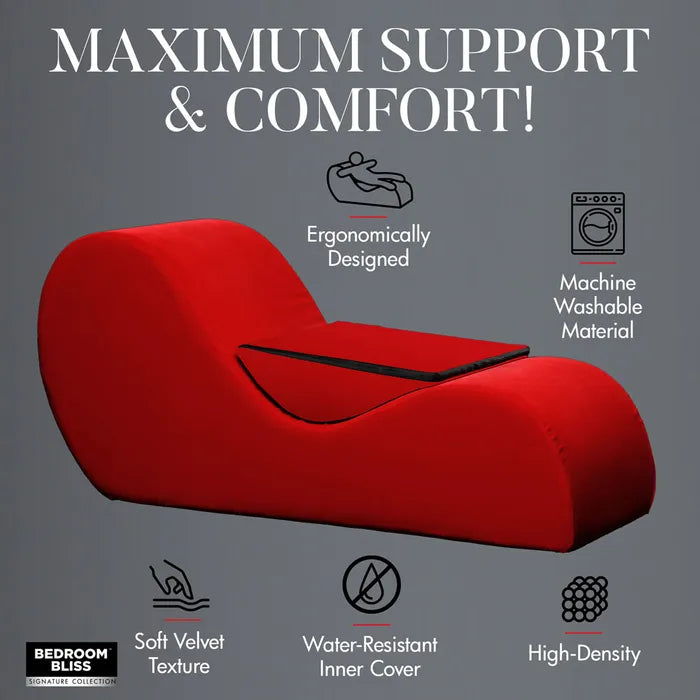 Bedroom Bliss Love Couch Sex Furniture Red XR Brands