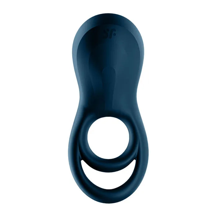 Satisfyer Epic Duo USB Rechargeable Cock & Balls Ring With App Control Navy Blue Satisfyer