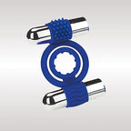 Zolo Rechargeable Duo Vibrating USB Rechargeable Dual Vibrating Cock Ring Blue Zolo