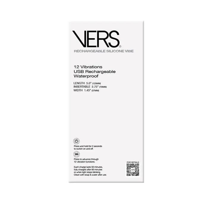 C1 Releasing VERS Rechargeable Silicone USB Rechargeable Vibrating Butt Plug C1 Releasing