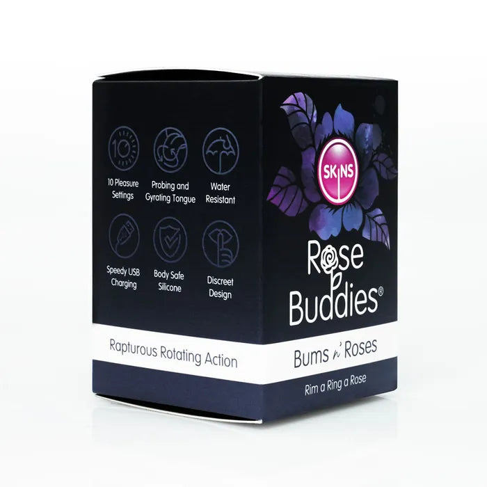 Creative Conceptions Skins Rose Buddies The Bums N Roses USB Rechargeable Anal Rimming Stimulator Creative Conceptions
