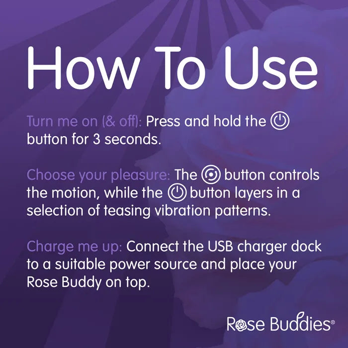 Creative Conceptions Skins Rose Buddies The Bums N Roses USB Rechargeable Anal Rimming Stimulator Creative Conceptions