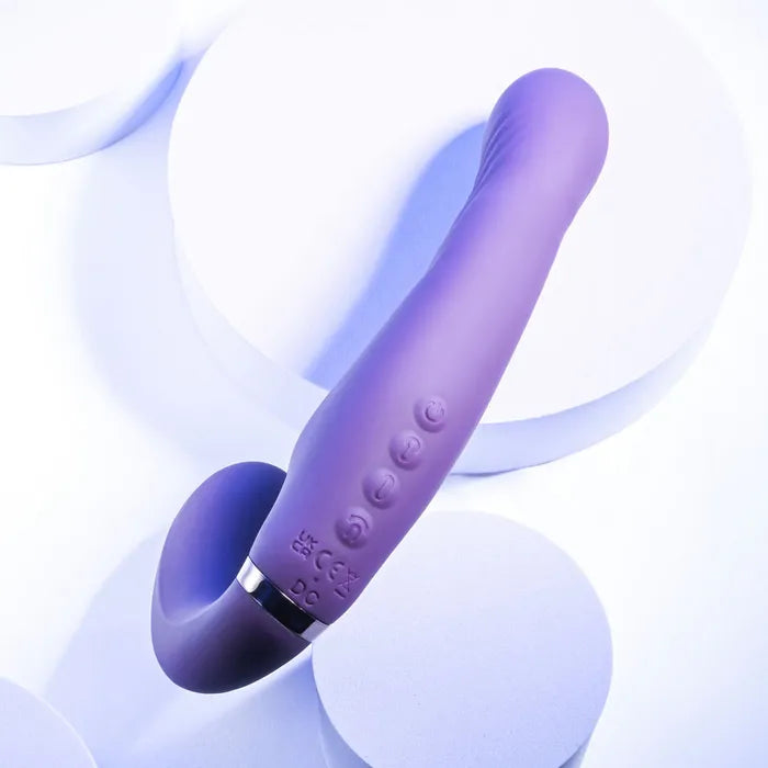 Evolved SHARE THE LOVE - Purple 22.9 cm USB Rechargeable Inflatable Strapless Strap-On Evolved