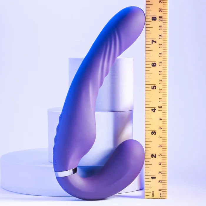 Evolved SHARE THE LOVE - Purple 22.9 cm USB Rechargeable Inflatable Strapless Strap-On Evolved