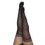 Kixies ANNA Sheer Black Diamond Thigh Highs Black Kixies