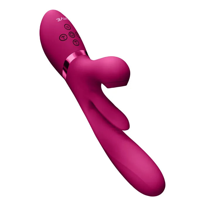 Shots Toys VIVE Ena USB Rechargeable Thrusting Vibrator With Air Wave Stimulator Shots Toys
