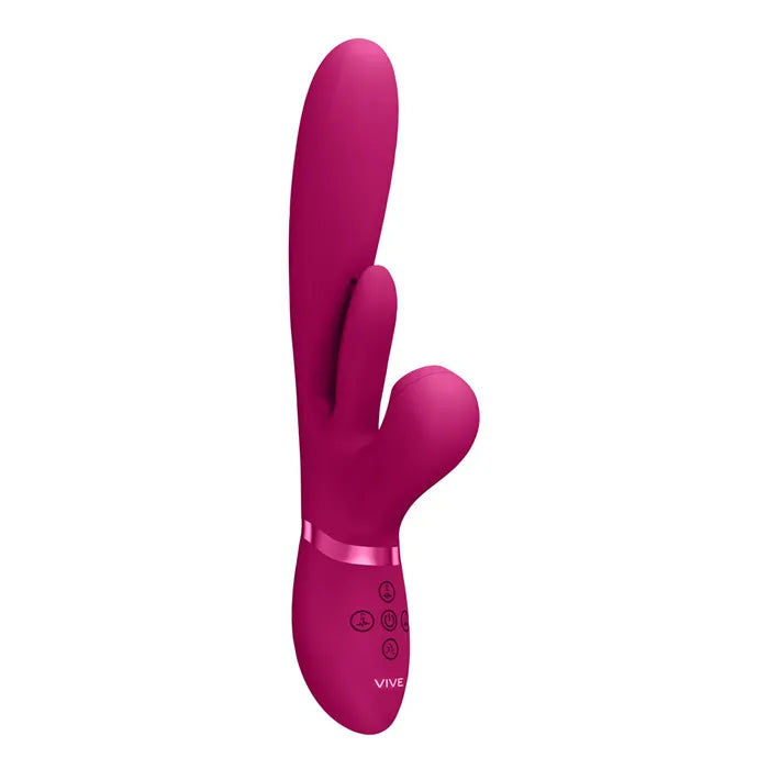 Shots Toys VIVE Ena USB Rechargeable Thrusting Vibrator With Air Wave Stimulator Shots Toys