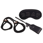 Sex & Mischief Knotty Brat Kit Bondage Kit 3 Piece Set Black Sportsheets