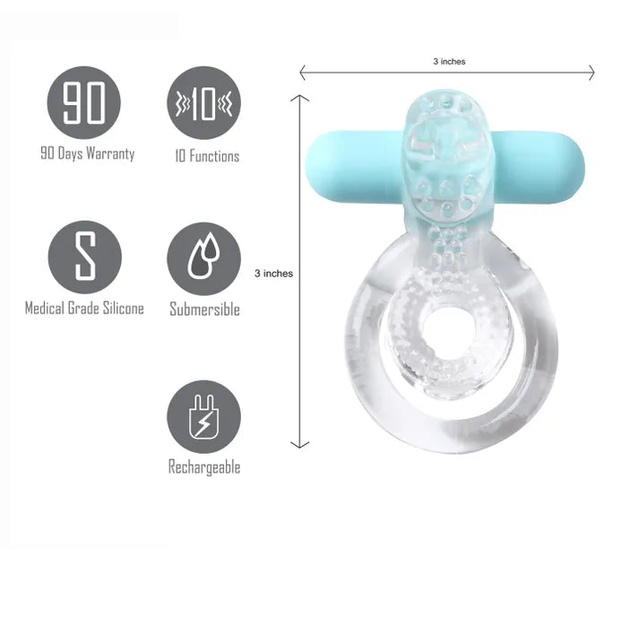 Maia Jayden USB Rechargeable Vibrating Cock & Ball Rings Maia Toys