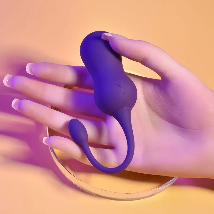Playboy Pleasure DOUBLE TIME USB Rechargeable Vibrating Kegel Balls Purple Playboy Pleasure