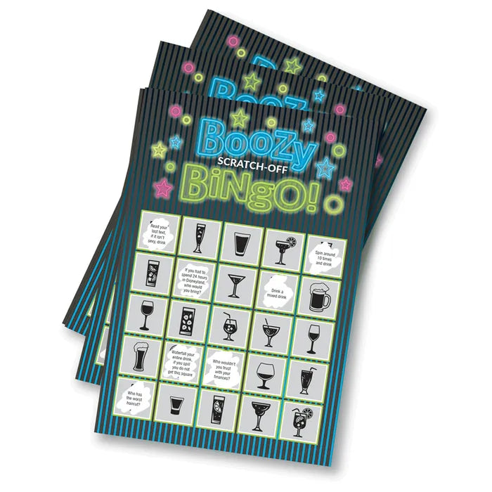 Little Genie Boozy Bingo Drinking Scratcher Card Little Genie
