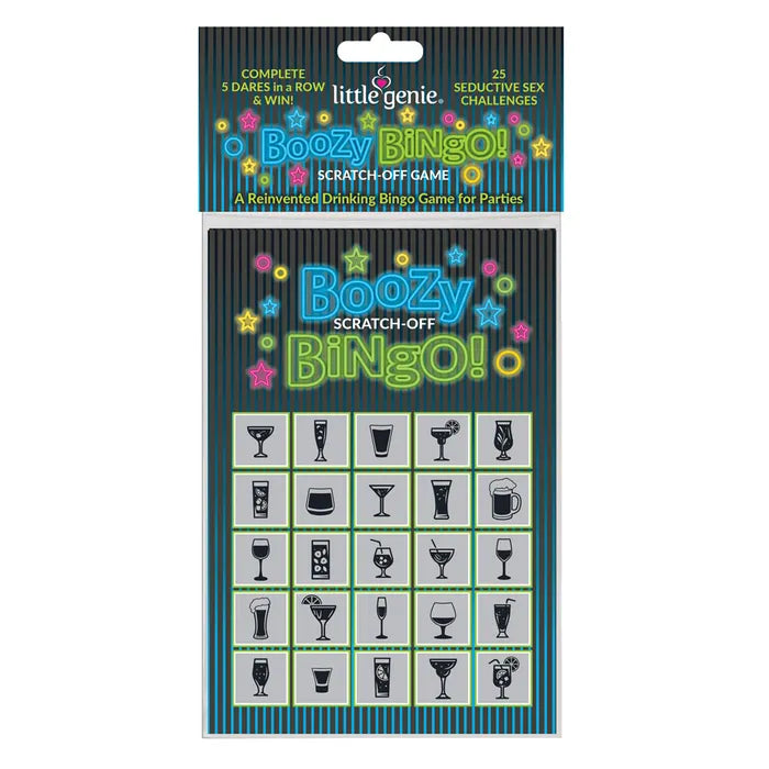 Little Genie Boozy Bingo Drinking Scratcher Card Little Genie