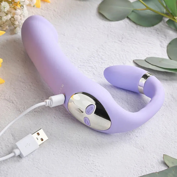 Gender X ORGASMIC ORCHID - Lilac 19 cm USB Rechargeable Strapless-Strap-On Gender X