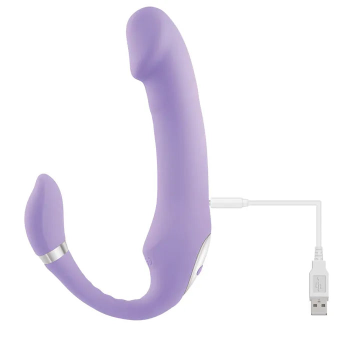 Gender X ORGASMIC ORCHID - Lilac 19 cm USB Rechargeable Strapless-Strap-On Gender X