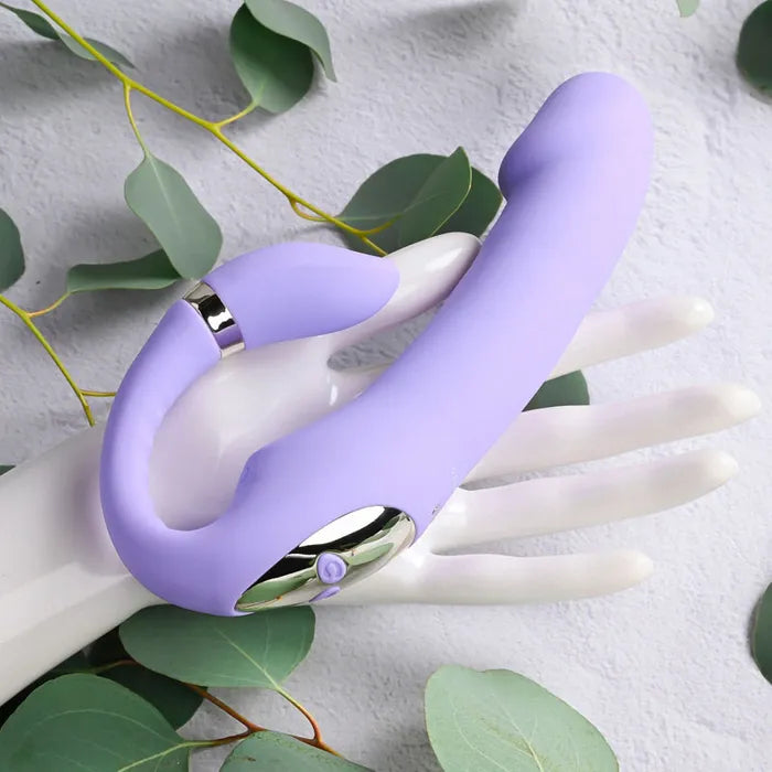 Gender X ORGASMIC ORCHID - Lilac 19 cm USB Rechargeable Strapless-Strap-On Gender X