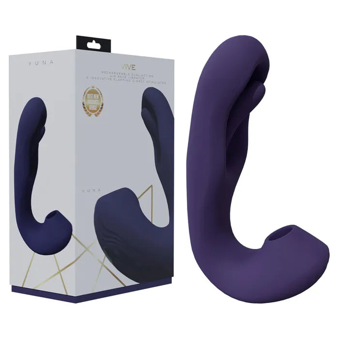 Shots Toys VIVE Yuna USB Rechargeable Flapping Vibrator With Air Pulsation Shots Toys