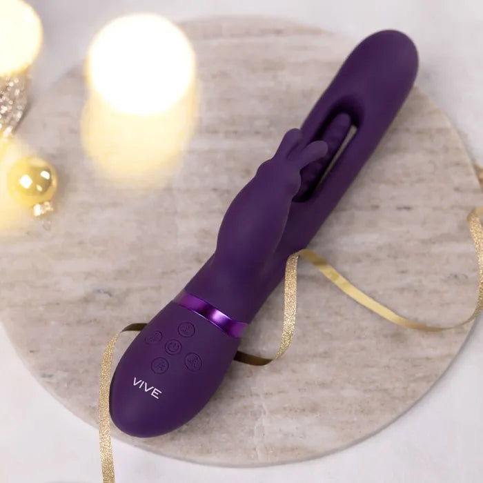 Shots Toys VIVE Mika USB Rechargeable Rabbit Vibrator With Flapping Shaft