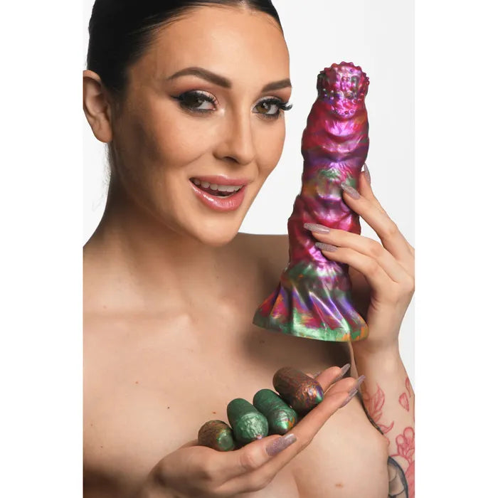 XR Brands Creature Cocks Larva Silicone Fantasy Dildo With Eggs 22.9cm XR Brands