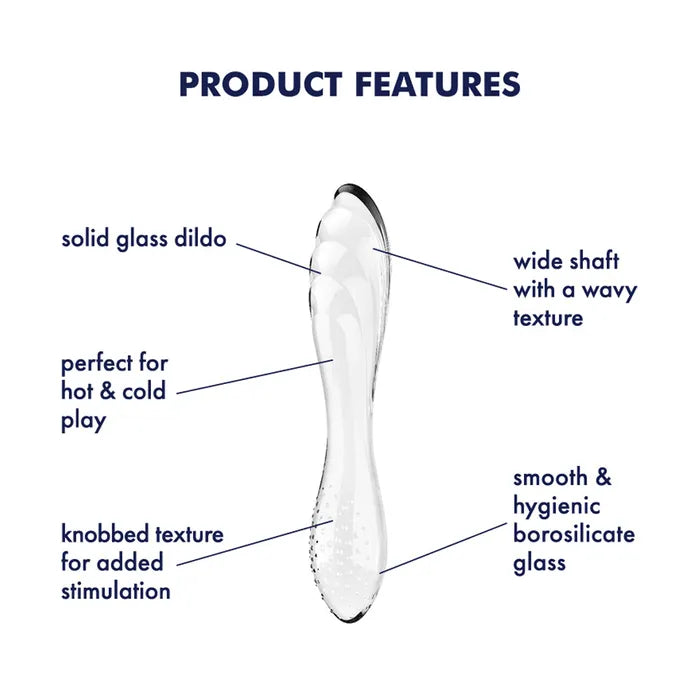 Satisfyer Dazzling Crystal 1 Glass Double Ended Dildo Clear Satisfyer