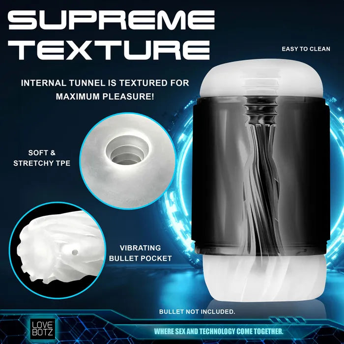 XR Brands LoveBotz The Milker Mega Pod USB Rechargeable Male Masturbator Secondary image