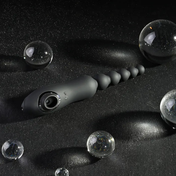 Playboy Pleasure LET IT BEAD USB Rechargeable Vibrating Anal Beads With Clitoral Suction Playboy Pleasure