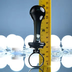 Gender X BLOW POP Glass Plug With Ring Pull 12.8cm Black Gender X
