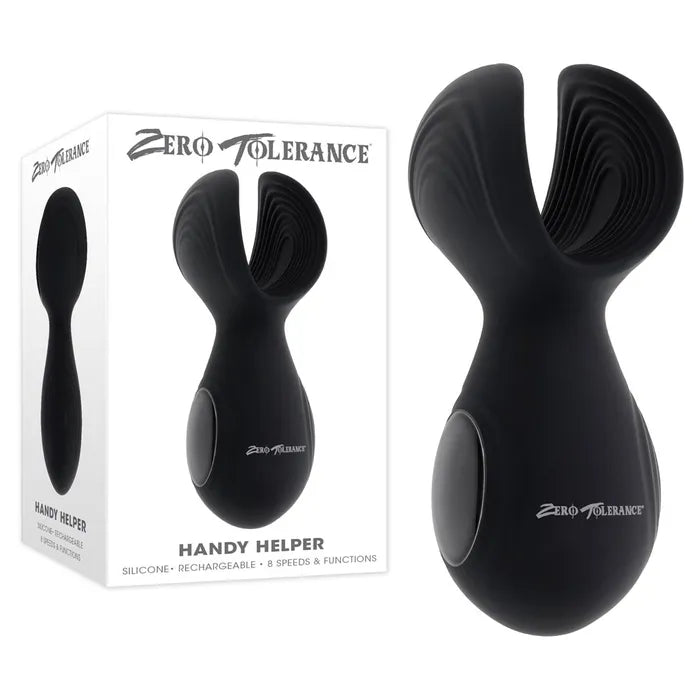 Zero Tolerance HANDY HELPER USB Rechargeable Vibrating Stroker Black Zero Tolerance Main image
