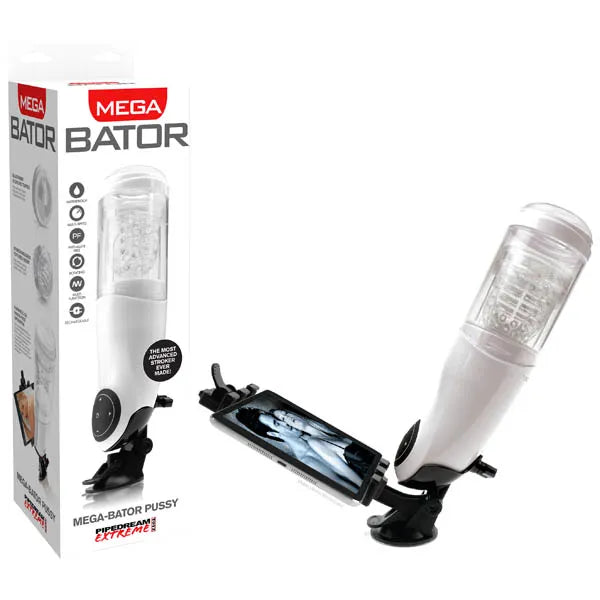 Pipedream Extreme Toyz Mega bator Rechargeable Pussy Masturbator With Mobile Device Holder