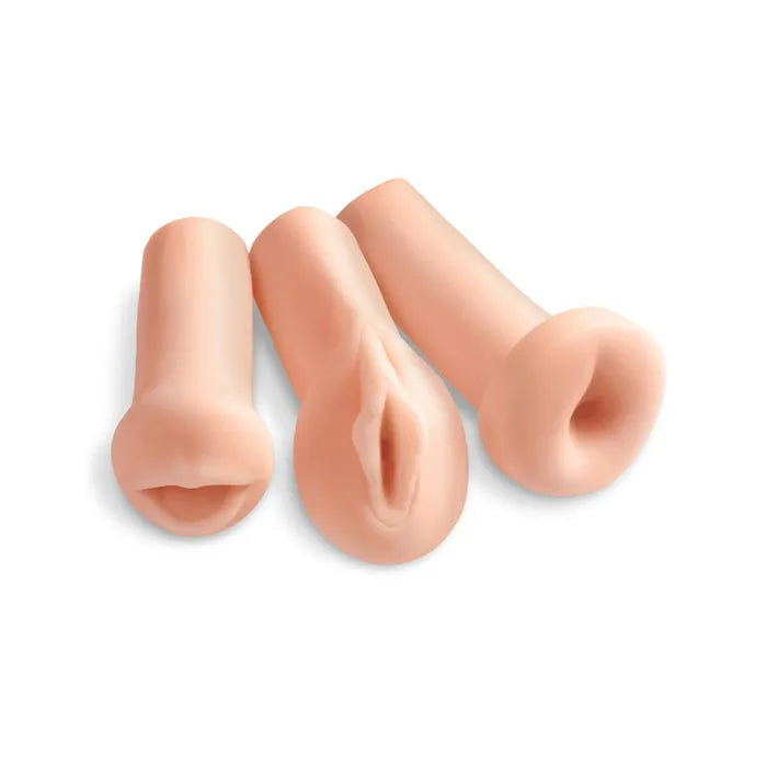 Pipedream Extreme Toyz All 3 Holes Strokers Set of 3 Flesh Pipedream