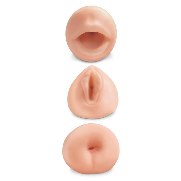 Pipedream Extreme Toyz All 3 Holes Strokers Set of 3 Flesh Pipedream