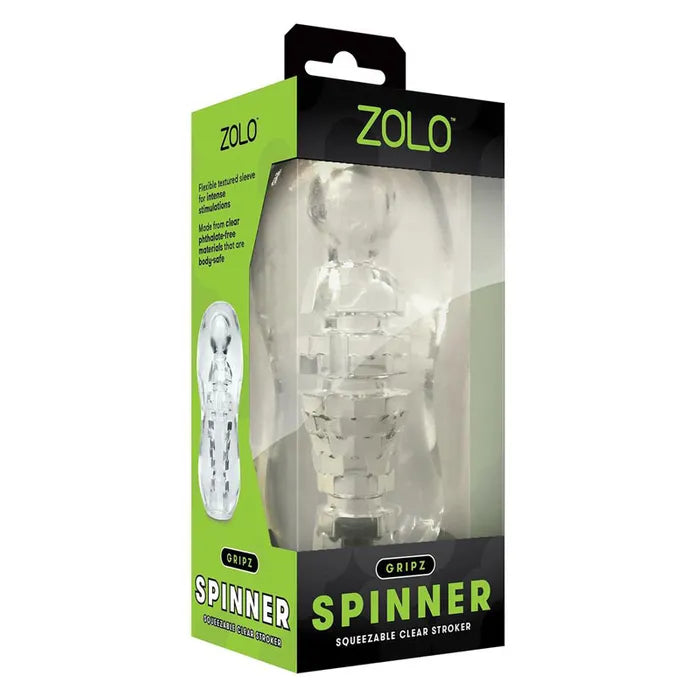 Zolo Gripz Spinner Stroker Sleeve Clear