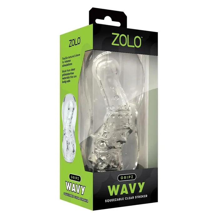 Zolo Gripz Wavy Stroker Sleeve Clear