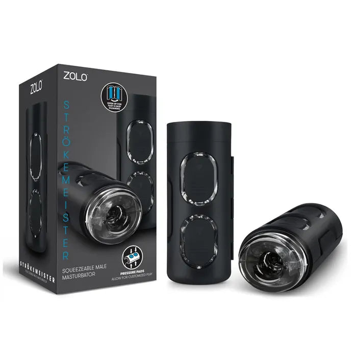 Zolo Strokemeister Squeezable Masturbator Black