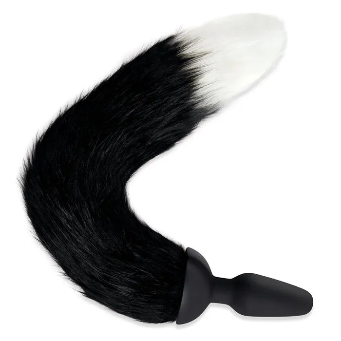 WhipSmart Furry Tales Silicone Foxtail Rechargeable Vibrating Butt Plug With Black Fox Tail & Remote Control WhipSmart