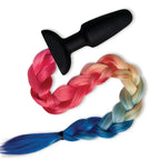 WhipSmart Furry Tales Silicone Butt Plug With Rainbow Tail WhipSmart