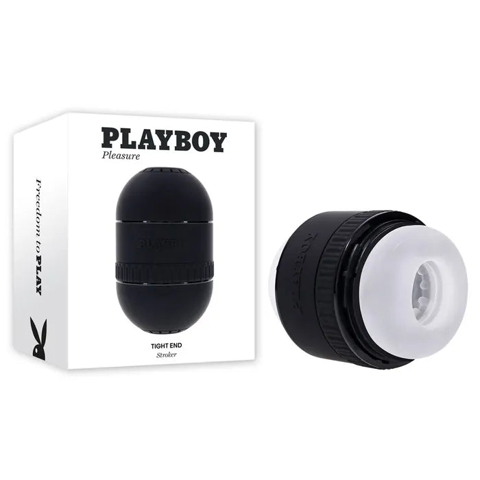 Playboy Pleasure TIGHT END Dual Ended Stroker Clear Playboy Pleasure