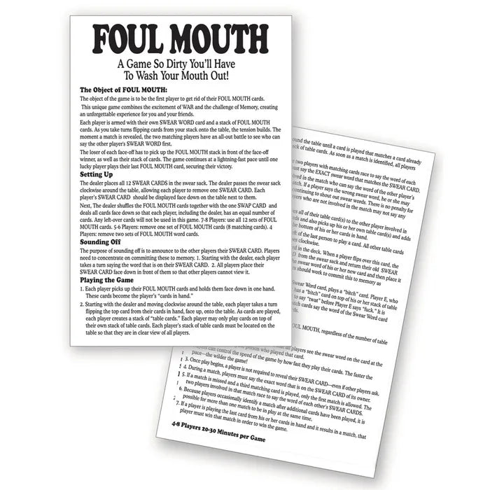 Little Genie Foul Mouth Novelty Card Game Secondary image