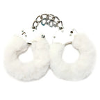 WhipSmart Classic Furry Cuffs Restraints With Bonus Eye Mask White WhipSmart