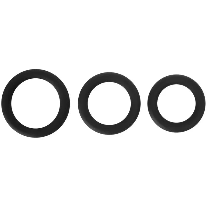 Adam & Eve Silicone Penis Ring Set Set Of 3 Sizes Adam & Eve