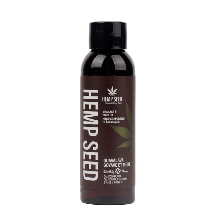 Earthly Body Hemp Seed Scented Massage & Body Oil 59ml Bottle Earthly Body