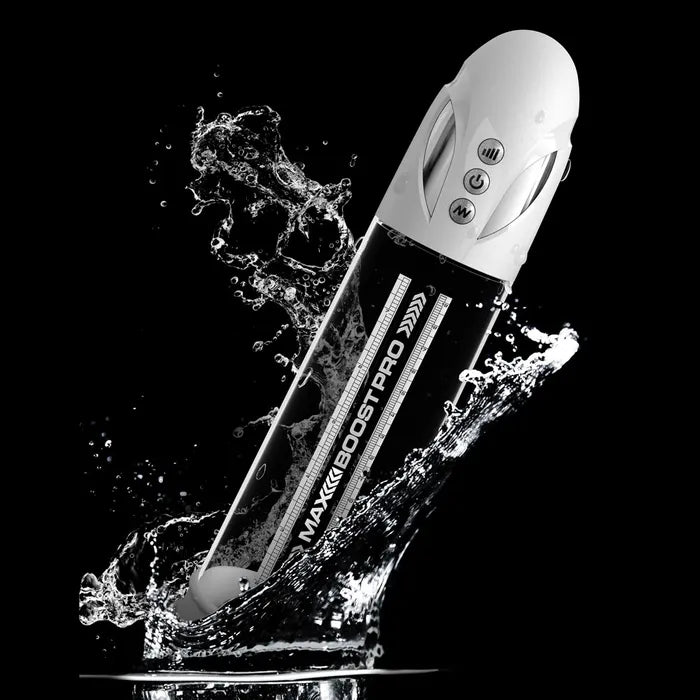 Pipedream Pump Worx Max Boost Pro Flow USB Rechargeable Waterproof Auto Penis Pump White / Clear Pipedream