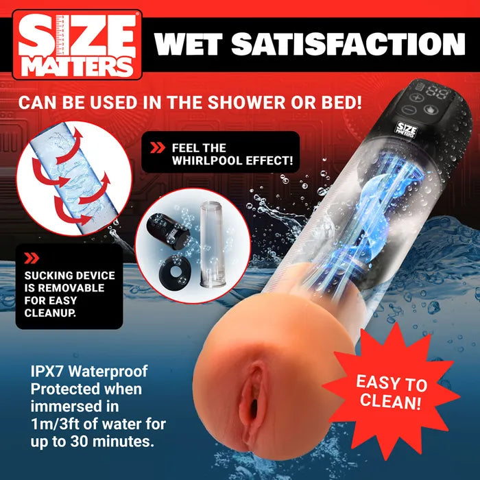 XR Brands Size Matters Sucking USB Rechargeable Penis Pump XR Brands
